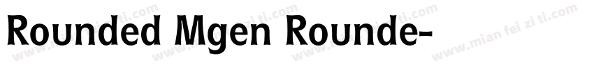 Rounded Mgen Rounde字体转换